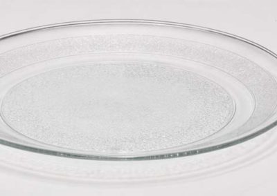 Etched Glass Dinner Plate