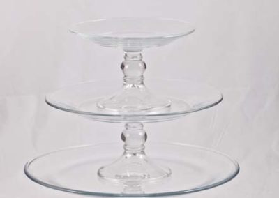 Three Tiered Glass Pedestal