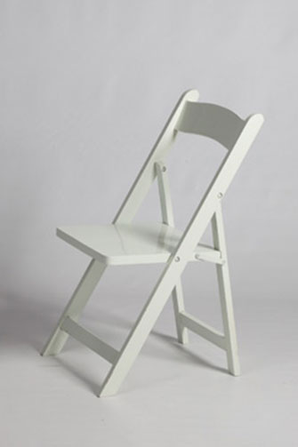 Children's White Wood Chair