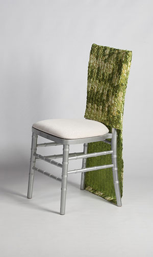 Green Multi-Ribbon Chivari Chair Back
