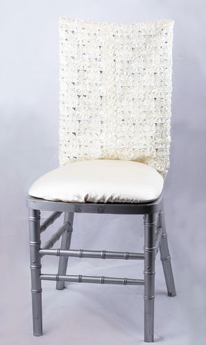 Ivory Rose Chivari Half Chair Back Cover