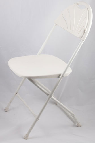 White Millennia Folding Chair